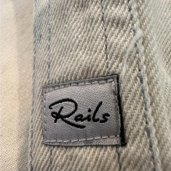 NWT Rails Turner Y2K Bleached Denim Jacket Women's Size XS Distressed 90's Faded - Picture 10 of 12